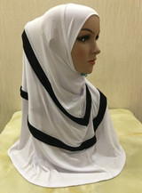 H364 high quality medium size 70*70cm muslim amira hijab with rhinestones pull on islamic scarf head wrap