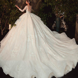 Elegant Ball Gown Lace Wedding Dress