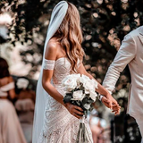 Simple Boho Mermaid Lace Wedding Dresses