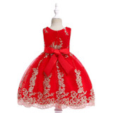 Princess Dress for Girls Lace Tulle Elegant Wedding Flower Party