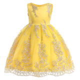 Princess Dress for Girls Lace Tulle Elegant Wedding Flower Party