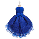 Kids Elegant Wedding Flower Girl Dress Princess Party
