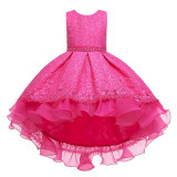 Kids Elegant Wedding Flower Girl Dress Princess Party