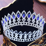 Crystal Queen Tiara Crown Wedding Bridal Pageant Diadem For Bride Tiaras and Crowns Headpiece Women