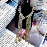 Fashion Long Tassel Full Rhinestone Drop Earrings for Women Bijoux Shiny Water Drop Crystal Dangle Earrings Jewelry Gifts