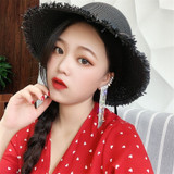 Fashion Long Tassel Full Rhinestone Drop Earrings for Women Bijoux Shiny Water Drop Crystal Dangle Earrings Jewelry Gifts