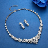 Elegant Simulated Pearl Bridal Jewelry Sets  Leaf Crystal Necklaces Earrings Sets Wedding Jewelry Elegant Simulated Pearl Bridal Jewelry Sets  Leaf Crystal Necklaces Earrings Sets Wedding Jewelry