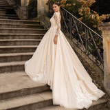 Long Sleeve Lace Vintage Wedding Dress