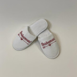 Sample Sale - White Slippers "Bridesmaid" in Rose Gold Glitter Sample Sale - White Slippers "Bridesmaid" in Rose Gold Glitter