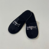 Sample Sale - Black Slippers "Bridesmaid" in Silver Glitter Sample Sale - Black Slippers "Bridesmaid" in Silver Glitter