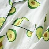 Cotton Pajama 2 Pcs with Avocado Printed