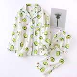 Cotton Pajama 2 Pcs with Avocado Printed