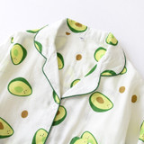 Cotton Pajama 2 Pcs with Avocado Printed