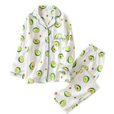 Cotton Pajama 2 Pcs with Avocado Printed