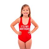 IT'S MY BIRTHDAY Custom Kids One Piece Swimsuit