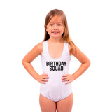 BIRTHDAY SQUAD Custom Kids One Piece Swimsuit