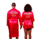 Satin Men's and Women's Robes Set with Customization
