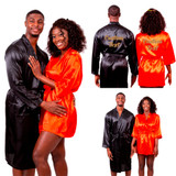 Satin Men's and Women's Robes Set with Customization
