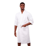 Cotton King Waffle Long Bathrobe