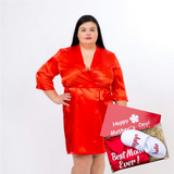 Mother’s Day gift Satin Customized robe + slippers