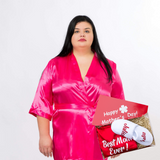 Mother’s Day gift Satin Customized robe + slippers