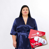 Mother’s Day gift Satin Customized robe + slippers