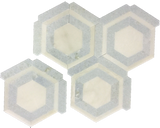 WHITE ABSOLUTE HONEYCOMB WITH BLUE CELESTE MOSAIC