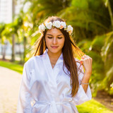 Satin Plus size White bridesmaid robes