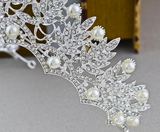 Bridal Pearl Crystal Tiara