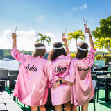 Satin Customized Bride and Bridesmaid Robes for Wedding Party