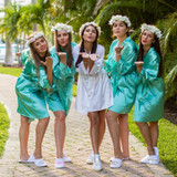 Satin Customized Bride and Bridesmaid Robes for Wedding Party