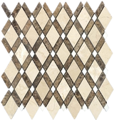 CREMA MARFIL LATTICE WITH DARK EMPERADOR MOSAIC