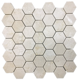CREMA MARFIL 2" HEXAGON MOSAIC POLISHED