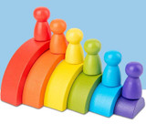 Montessori Rainbow Building Blocks For Baby Learning