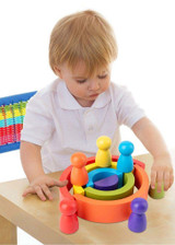 Montessori Rainbow Building Blocks For Baby Learning