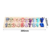 Wooden Counting and Shape Toy for Preschool