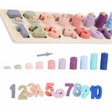 Wooden Counting and Shape Toy for Preschool