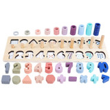 Wooden Counting and Shape Toy for Preschool