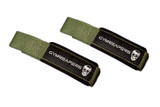 Lifting Wrist Straps for Weightlifting, Bodybuilding, Powerlifting, Strength Training, Deadlifts - Padded Neoprene with 18" Cotton (Military Green)