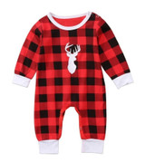 Plaid Christmas Reindeer Romper
