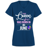 This Queen Was Born In June Ladies' Wicking T-Shirt