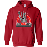 Pets Not Bets Red Arch Pullover Hoodie