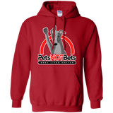 Pets Not Bets Red Arch Pullover Hoodie