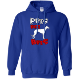 Pets Not Bets Red and White Pullover Hoodie