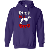 Pets Not Bets Red and White Pullover Hoodie