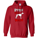 Pets Not Bets Red and White Pullover Hoodie