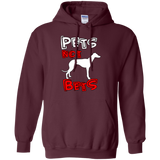 Pets Not Bets Red and White Pullover Hoodie