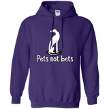 Pets Not Bets Sitting White Greyhound Pullover Hoodie