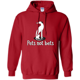 Pets Not Bets Sitting White Greyhound Pullover Hoodie