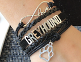 Infinity Love Dog Paw Greyhound Bracelet